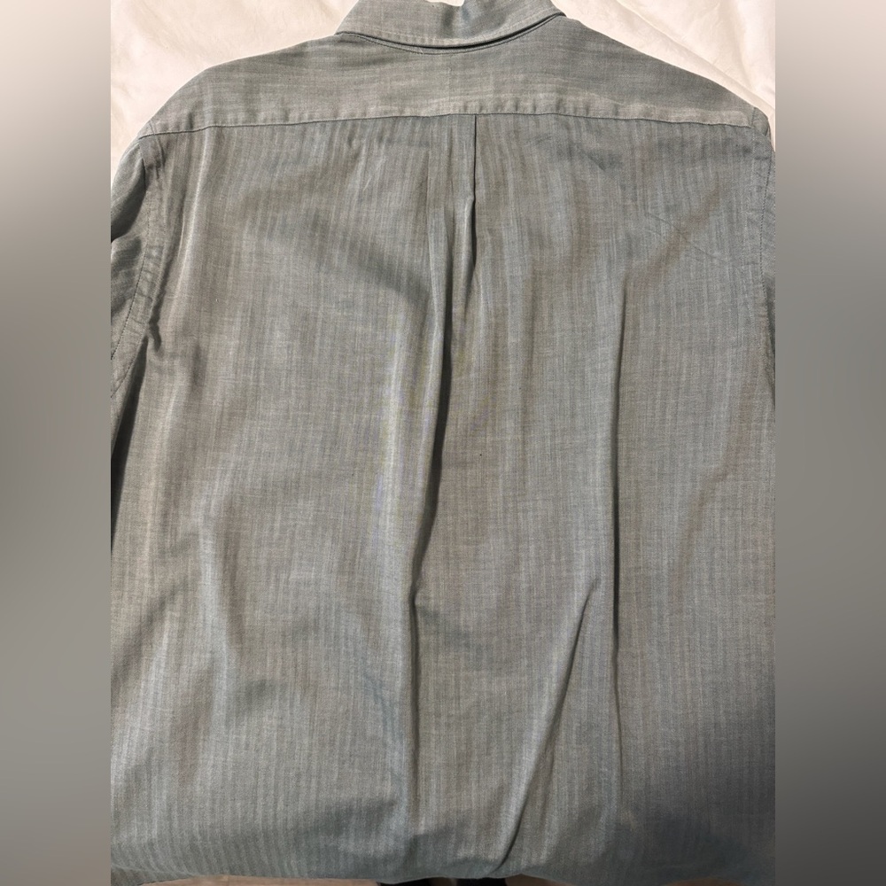 RALPH LAUREN Herringbone Oxford Long Sleeve Button down Shirt - large - Picture 6 of 6